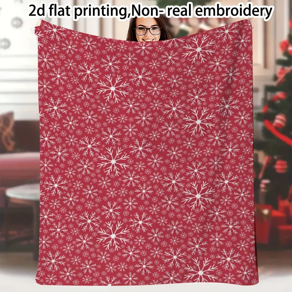 Plaid polaire de Noël doux et chaud – couverture d’appoint cocooning festive – Image 3