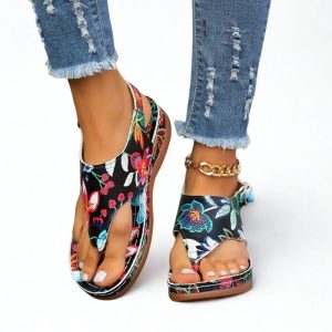 Sandale Orthopédique Femme Imprimé Tendance