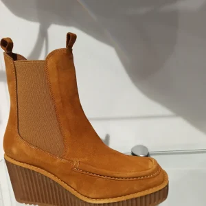 pons quintana chelsea boots compensée camel