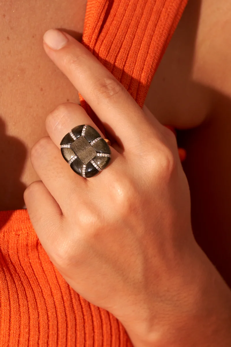 Bague Reem – Be Maad – Onyx Noir – Image 2