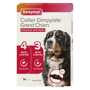 Collier Dimpylate chien, anti-puces et tiques, Grand chien