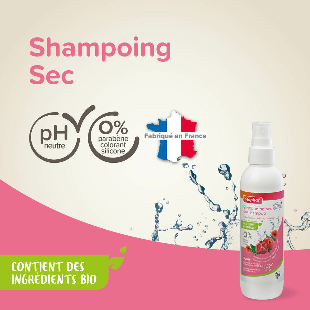 Spray shampoing sec labellisé ECOCERT pour chien et chat – Image 3