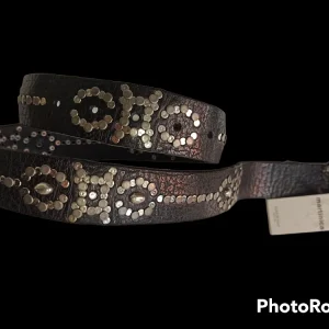 martinica ceinture cuir noir rock
