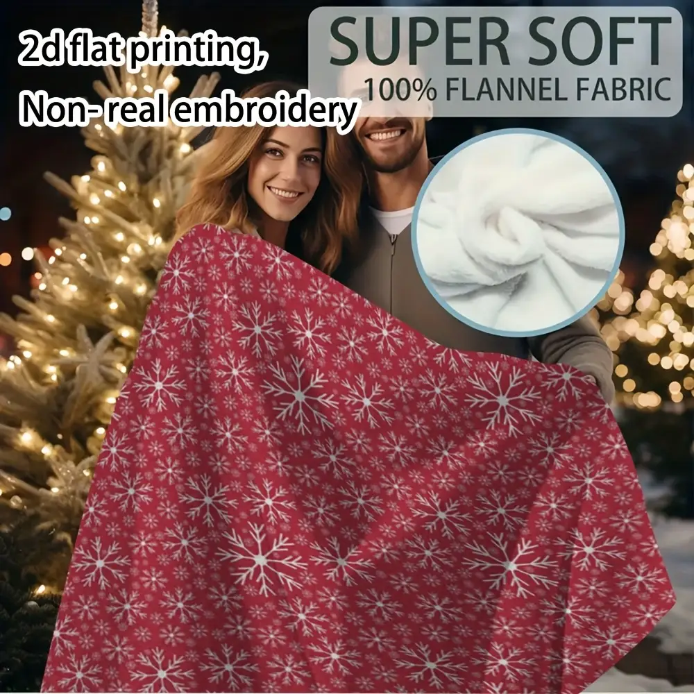 Plaid polaire de Noël doux et chaud – couverture d’appoint cocooning festive – Image 7