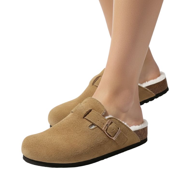 Mules Orthopédiques Femme En Daim Avec Boucle Réglable – Image 3