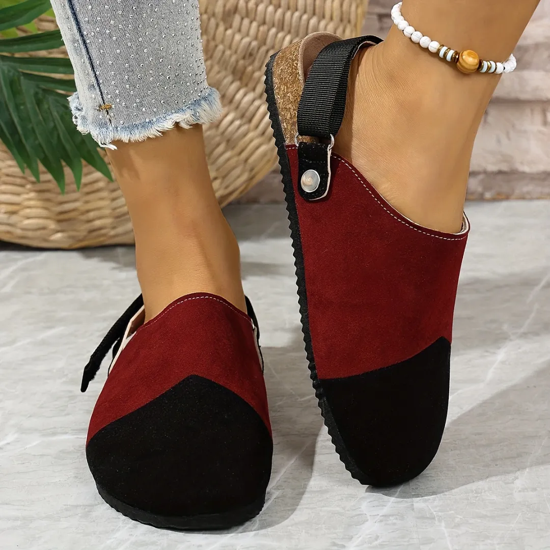 Sabots bicolores femme bride réglable – Image 3