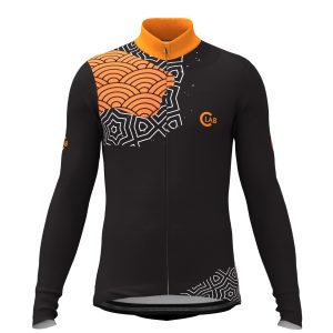 Maillot Hiver Manches Longues ORDINO Inca Noir/Orange