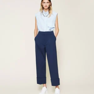 twinset pantalon indigo
