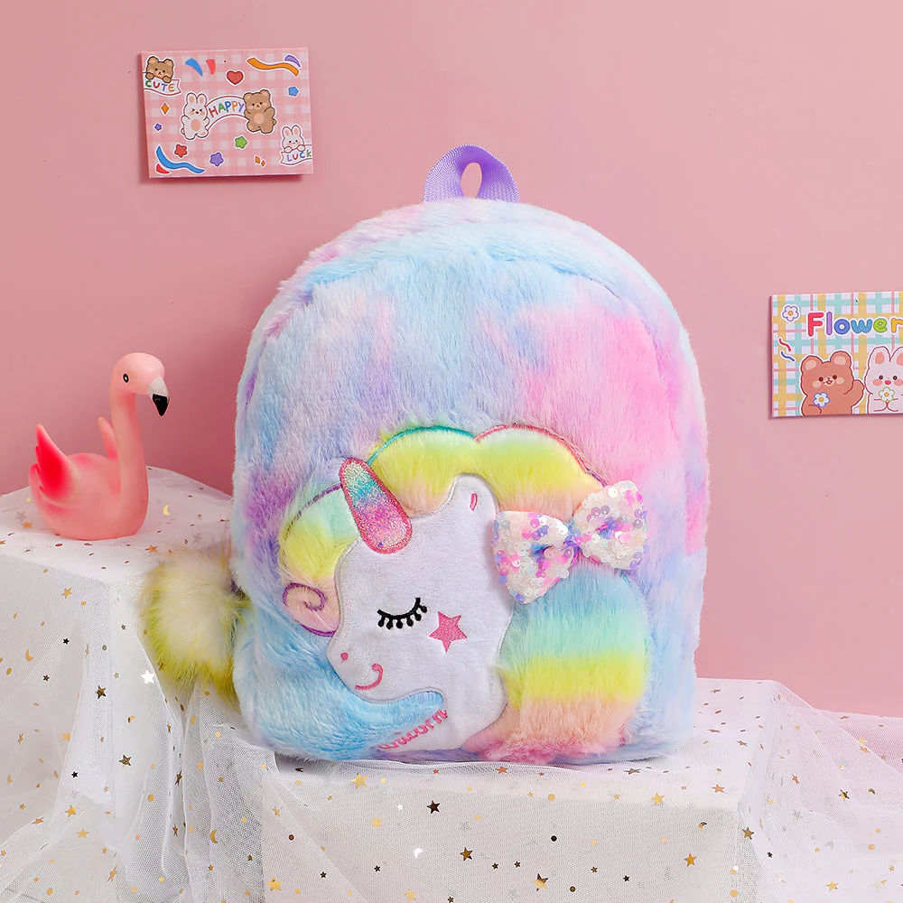 Petit Cartable Licorne en Peluche – Image 9