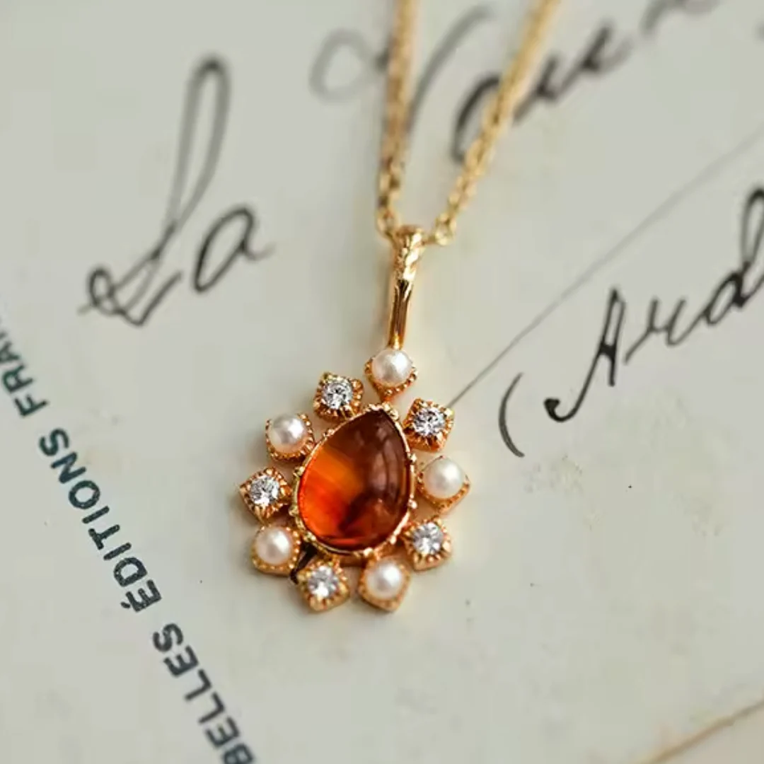 Collier ambre pour femme Manon – Image 4