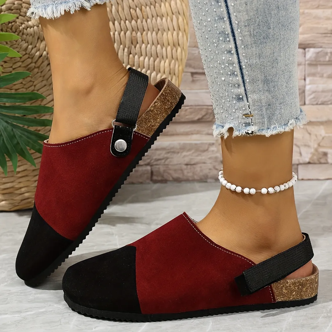 Sabots bicolores femme bride réglable – Image 4