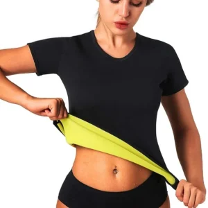 Tee shirt sudation femme – Affine la silhouette, brûle les graisses, booste la transpiration efficacement
