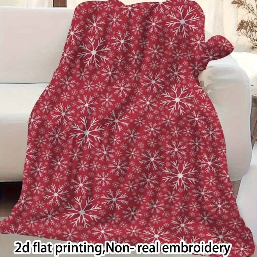 Plaid polaire de Noël doux et chaud – couverture d’appoint cocooning festive