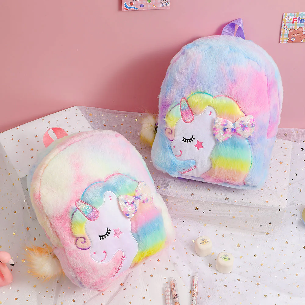 Petit Cartable Licorne en Peluche – Image 5