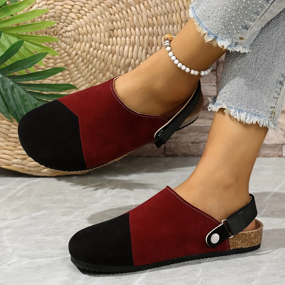 Sabots bicolores femme bride réglable – Image 5