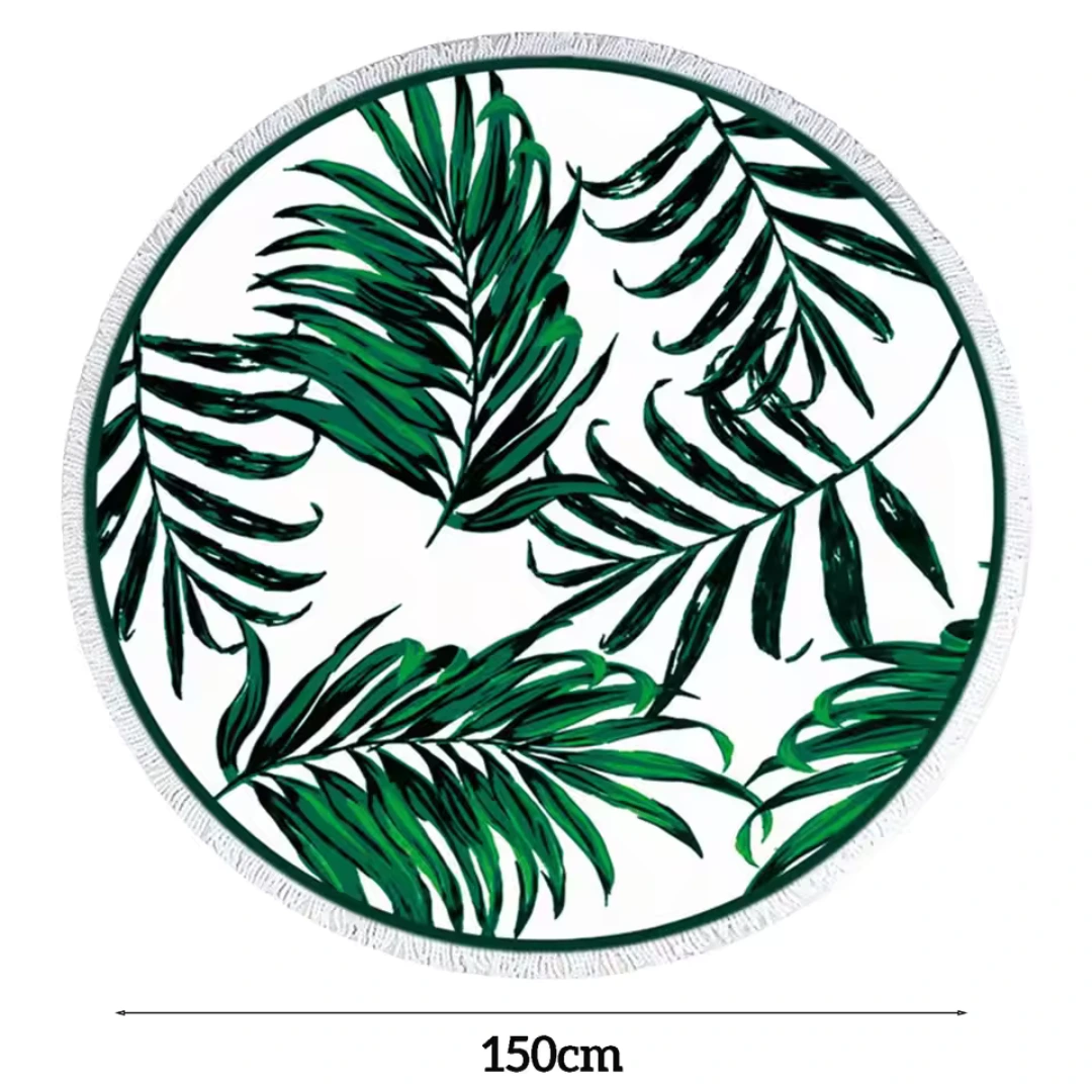 Serviette de plage ronde grande taille – Confort XXL pour bronzer à deux – Douce, absorbante et stylée – Image 6