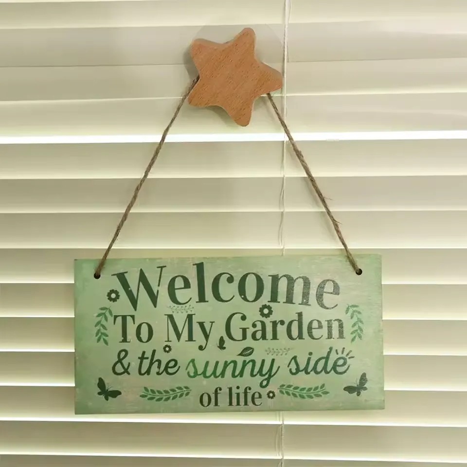 Pancarte bienvenue personnalisée fête jardin – Accueil chaleureux et déco unique pour vos événements en extérieur – Image 6