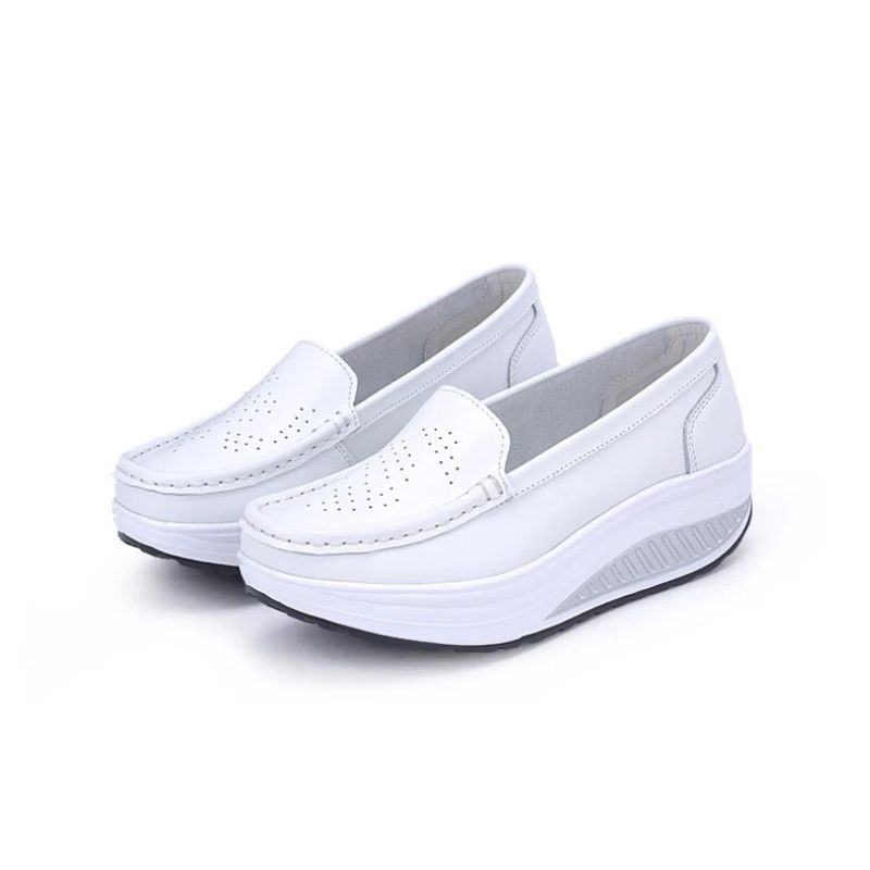 Mocassin Orthopédique Femme Plateforme en Cuir – Image 6