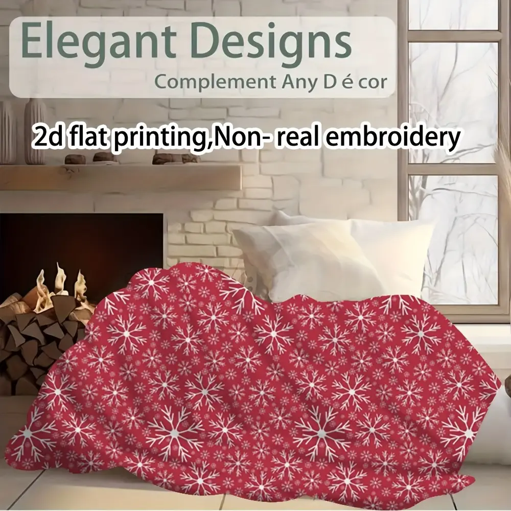Plaid polaire de Noël doux et chaud – couverture d’appoint cocooning festive – Image 8
