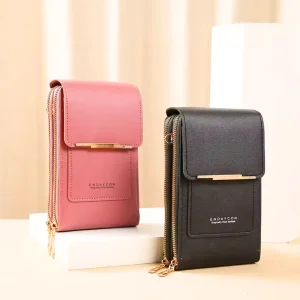 Pochette téléphone portable femme – Élégante et pratique pour sorties mains libres – Compatible tous smartphones