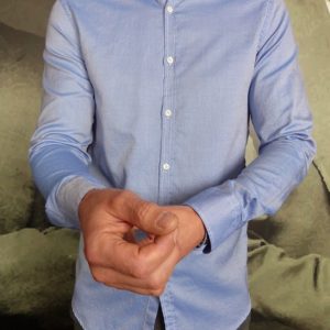 AGLINI – Chemise Coton Ciel Moiré