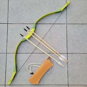 Arc en bambou souple avec flèches mousse – Jeu d’adresse sécurisé pour enfants – Activité ludique en plein air