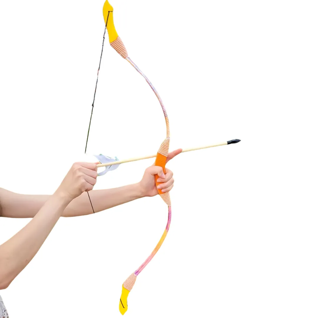 Arc en bambou souple avec flèches mousse – Jeu d’adresse sécurisé pour enfants – Activité ludique en plein air – Image 3