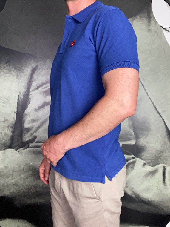 ASPESI – Polo Maille Piquée Bleu Electrique – Image 3