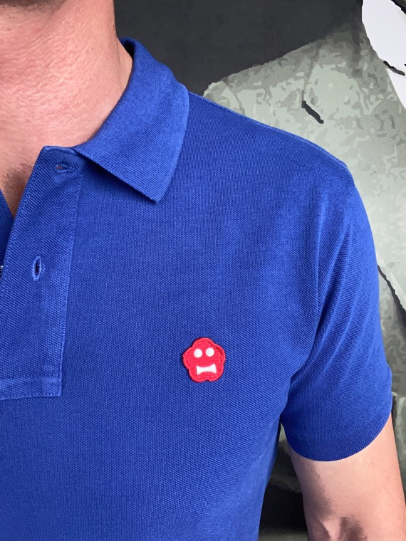 ASPESI – Polo Maille Piquée Bleu Electrique – Image 4