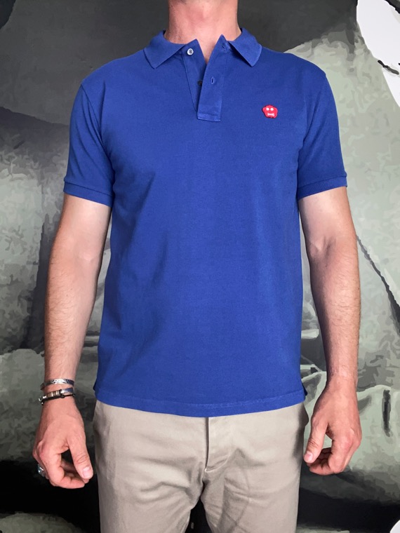 ASPESI – Polo Maille Piquée Bleu Electrique – Image 2