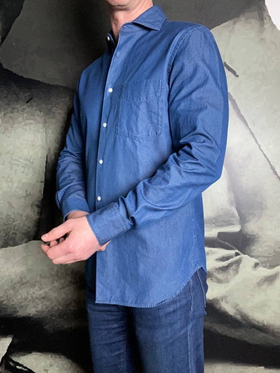 ASPESI – Chemise Denim Indigo – Image 3