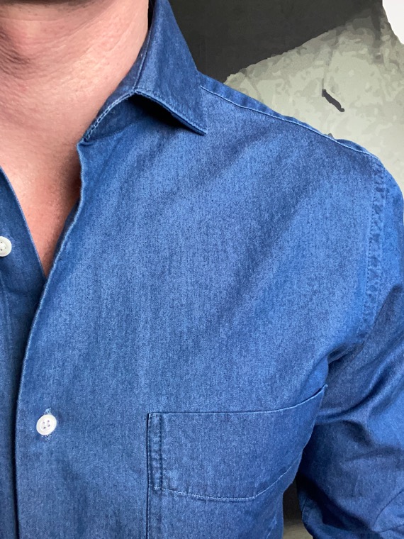 ASPESI – Chemise Denim Indigo – Image 4