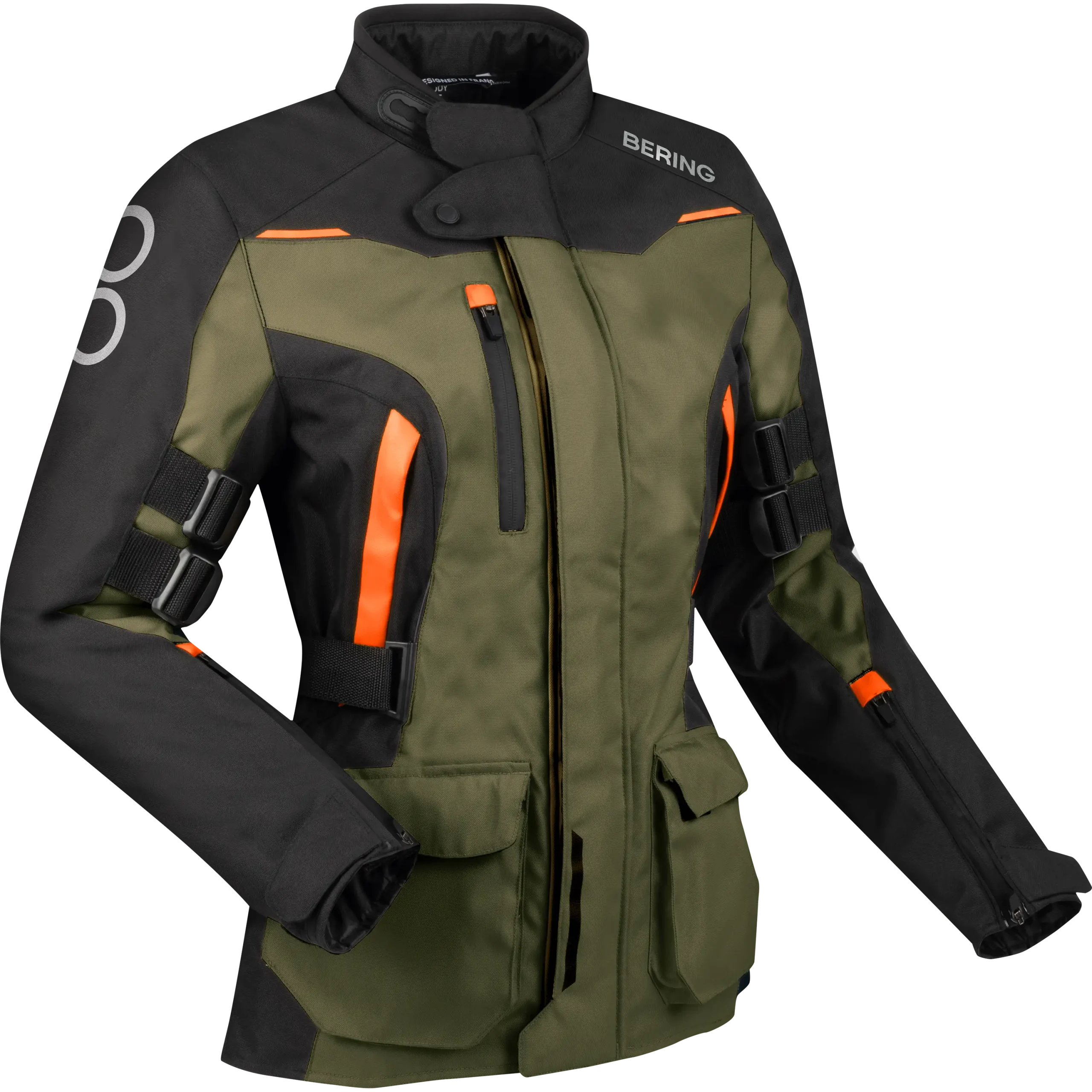 LADY ZEPHYR Noir/Kaki/Orange – Image 2