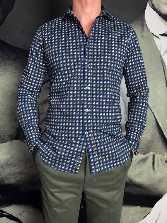 BAGUTTA – Chemise Berlinot Carreaux