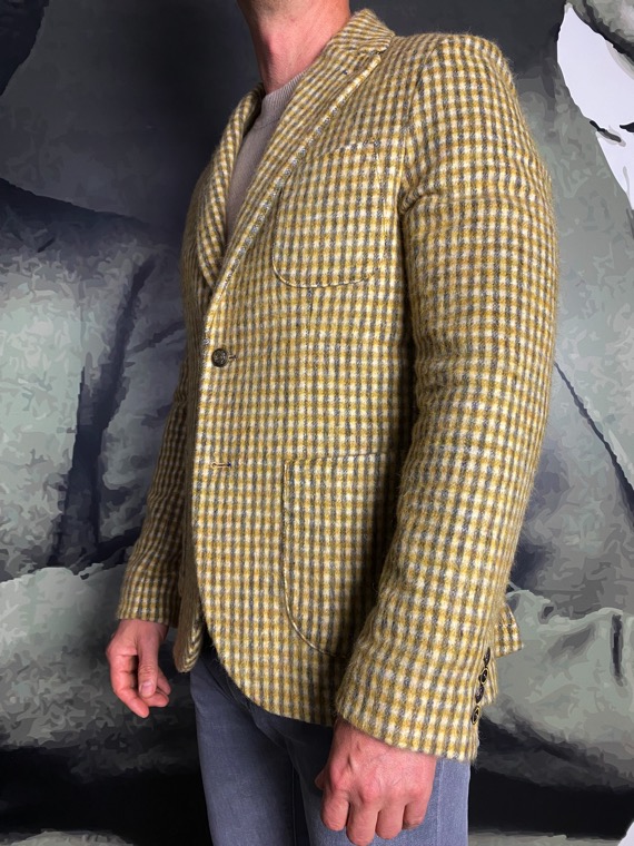 BOB – Veste Pock Gris Beige Moutarde – Image 4