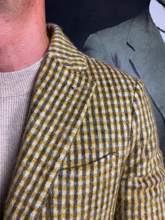 BOB – Veste Pock Gris Beige Moutarde – Image 5