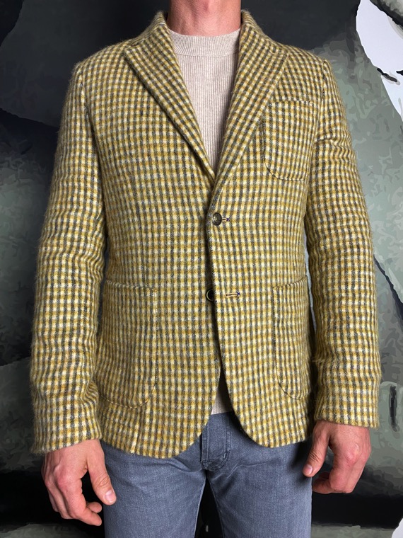 BOB – Veste Pock Gris Beige Moutarde