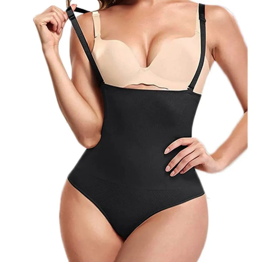 Body gainant invisible avec bretelles réglables – Silhouette affinée instantanément, maintien discret sous les vêtements – Image 2