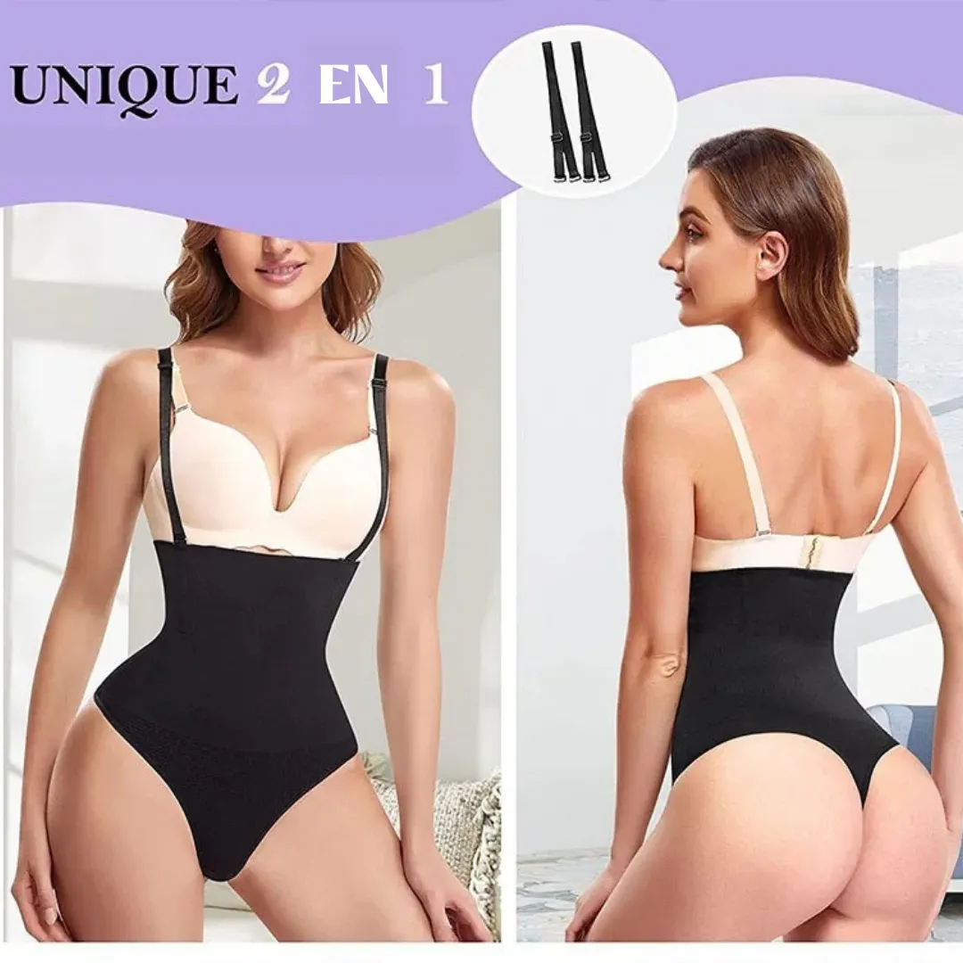 Body gainant invisible avec bretelles réglables – Silhouette affinée instantanément, maintien discret sous les vêtements – Image 5