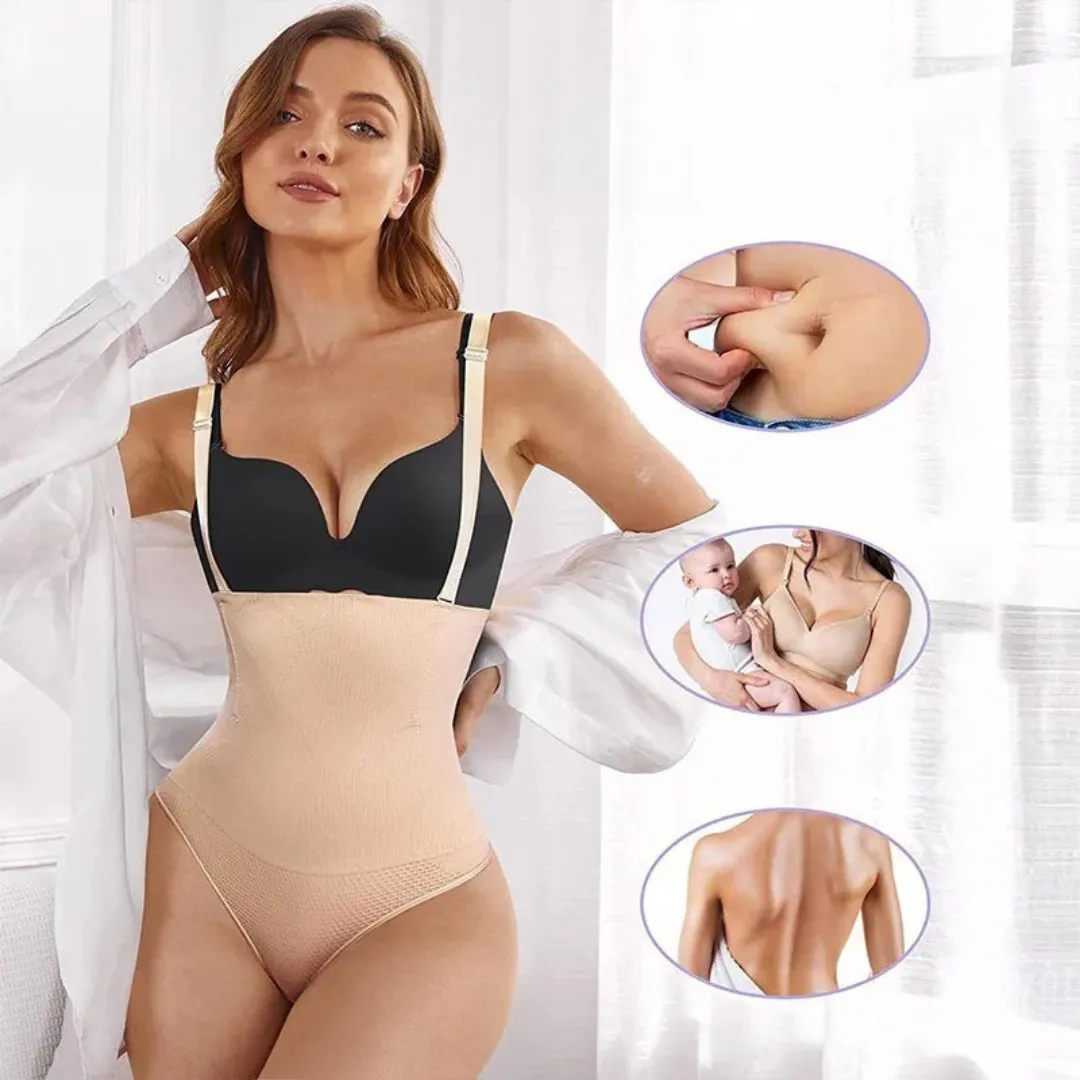 Body gainant invisible avec bretelles réglables – Silhouette affinée instantanément, maintien discret sous les vêtements – Image 6