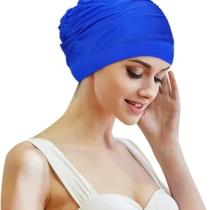 Bonnet de piscine femme – Anti-glisse élégant waterproof – Protège les cheveux avec style