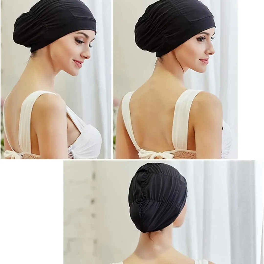 Bonnet de piscine femme – Anti-glisse élégant waterproof – Protège les cheveux avec style – Image 7