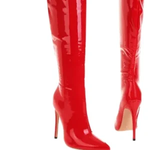 Bottes en cuir d&rsquo;agneau italienne Rouge 9-15