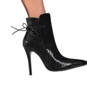 Bottes femme cuir italienne noir