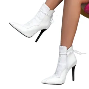 Ajustée Bottes femme cuir italienne