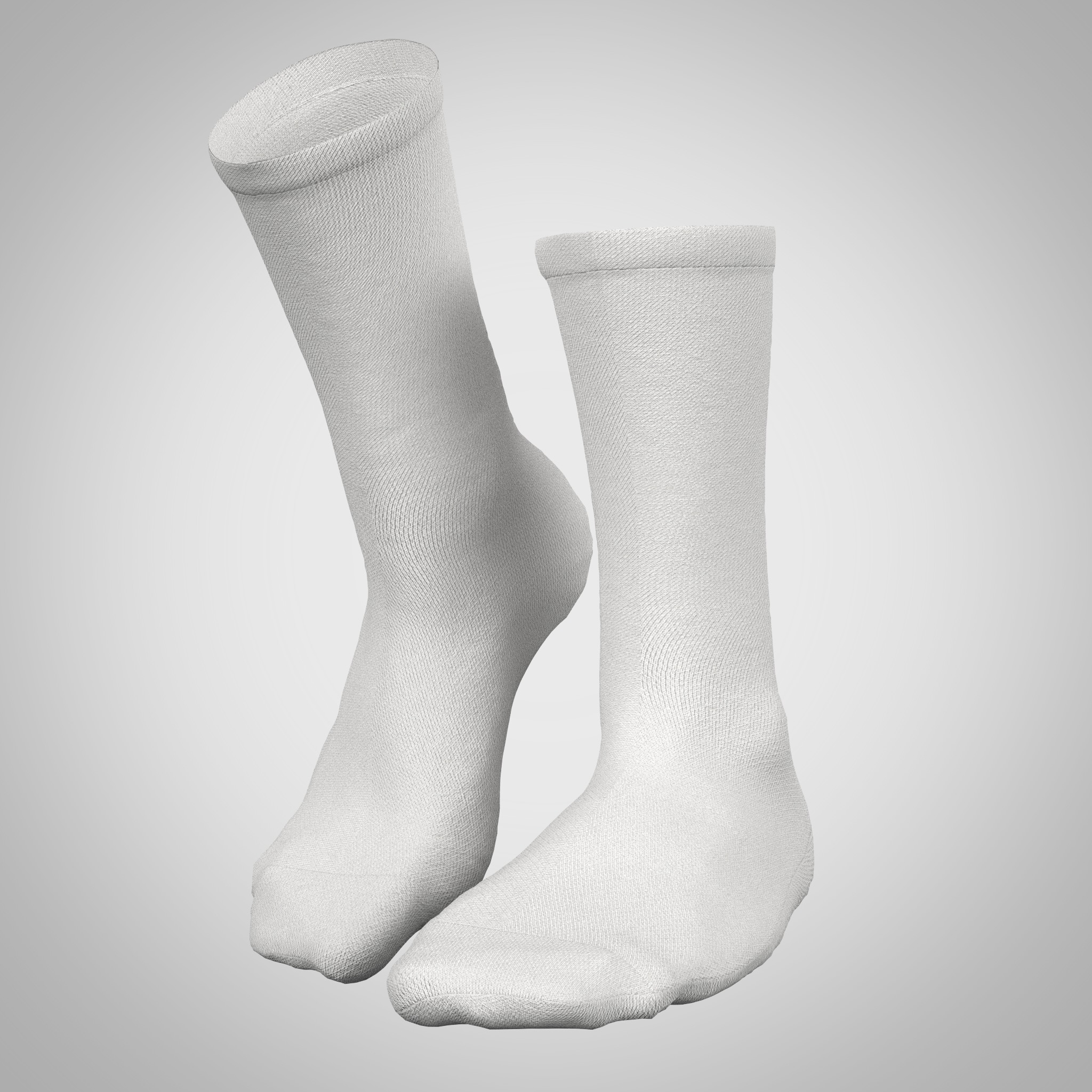 Chaussettes de Cyclisme/Running Respirantes – Blanc – Image 4
