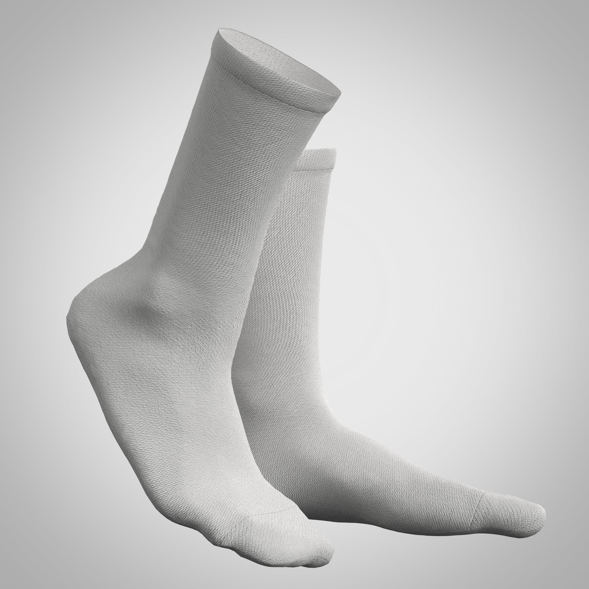 Chaussettes de Cyclisme/Running Respirantes – Blanc – Image 5