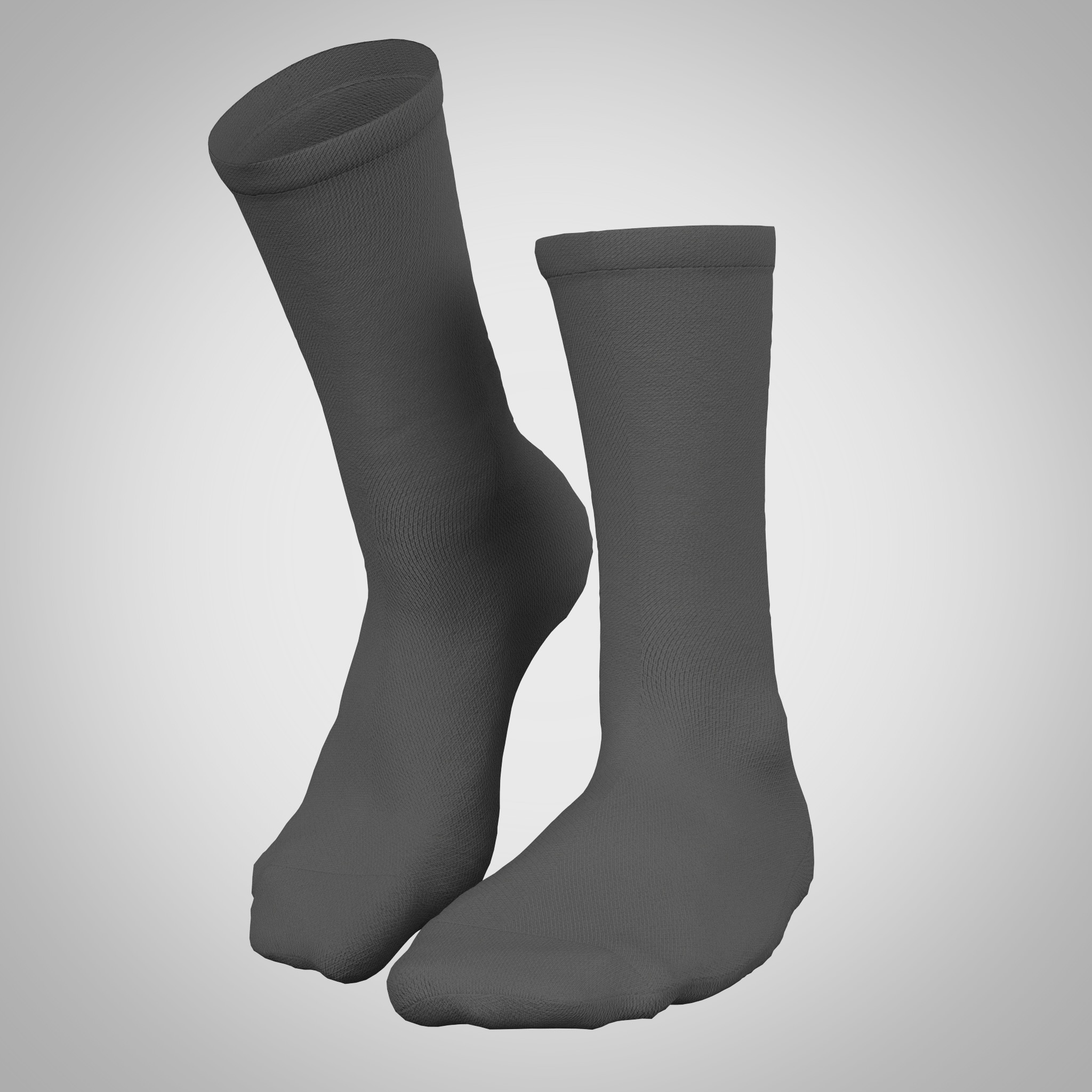 Chaussettes de Cyclisme/Running Respirantes – Gris – Image 4