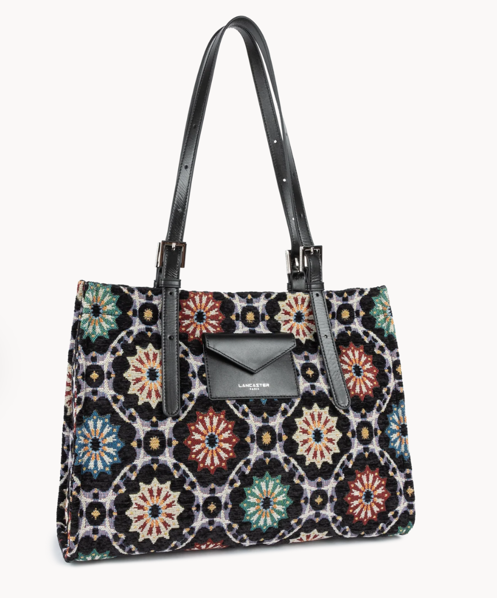 Mosaique Grand sac cabas épaule 518-028-NOIR_MULTI