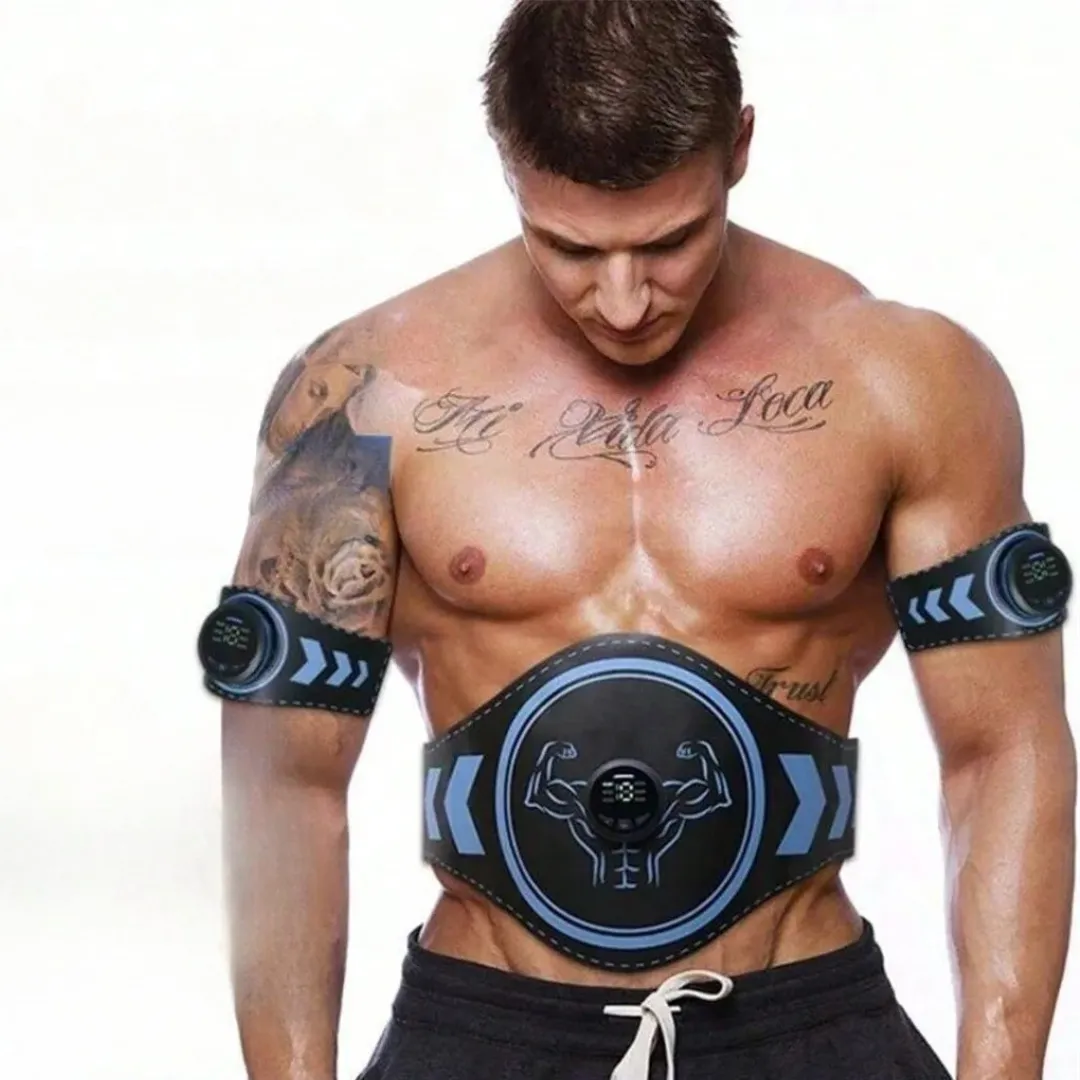 Ceinture EMS fitness USB entraînement maison – Tonifiez vos abdos sans effort depuis chez vous – Image 3
